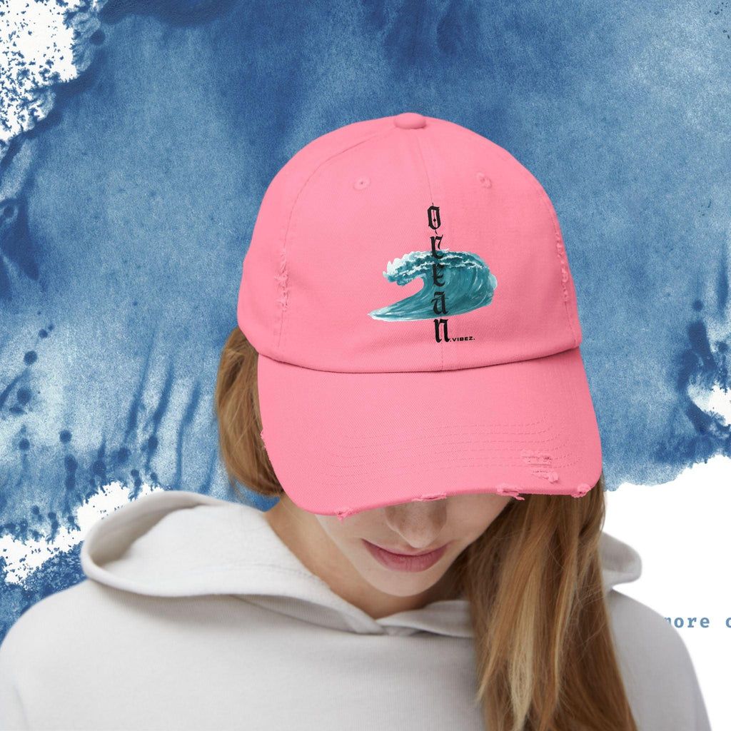 Ocean Vibes Unisex Distressed Cap - Ocean vibez