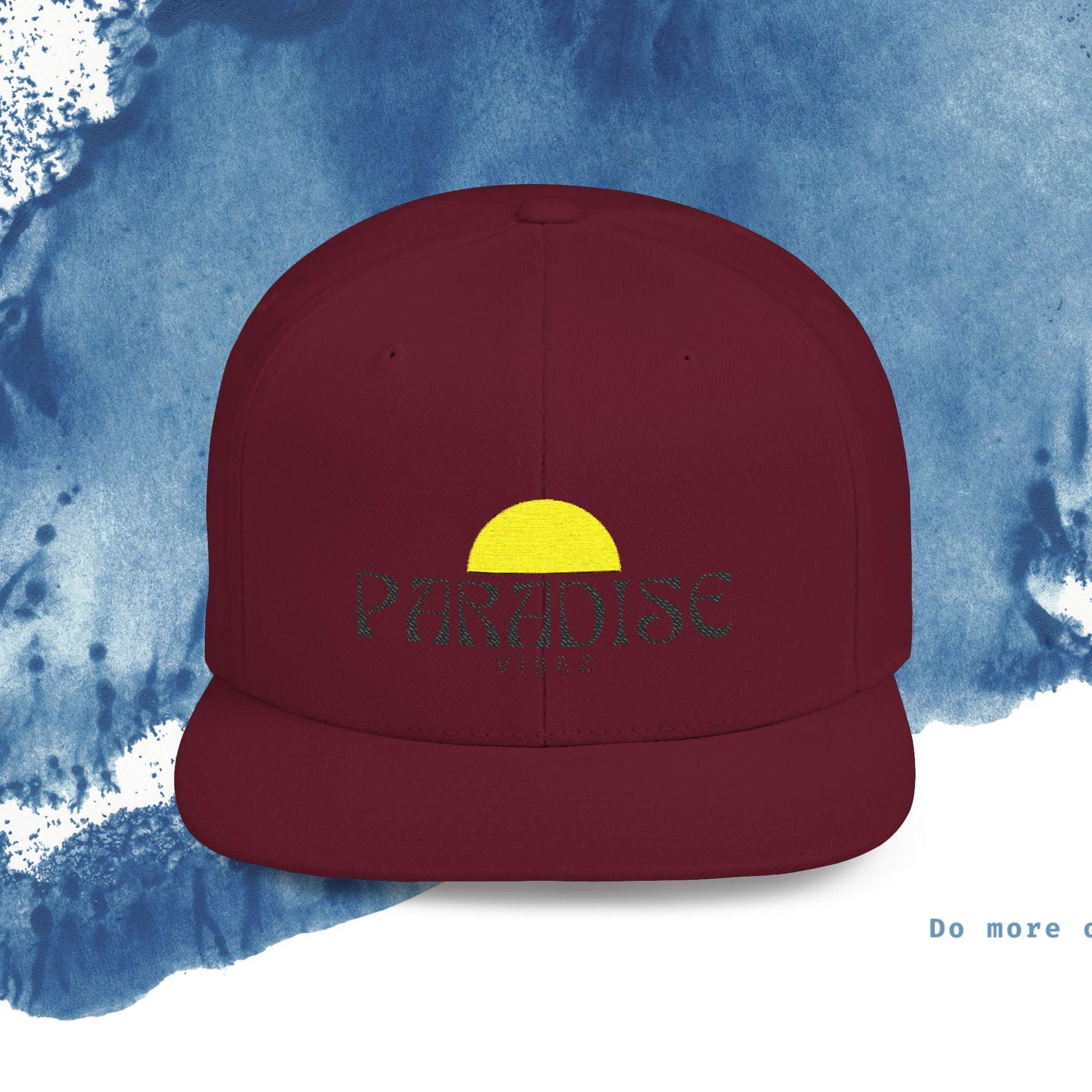 Paradise Vibe Flat Bill Snapback Cap - Trendy Summer Hat - Ocean vibez