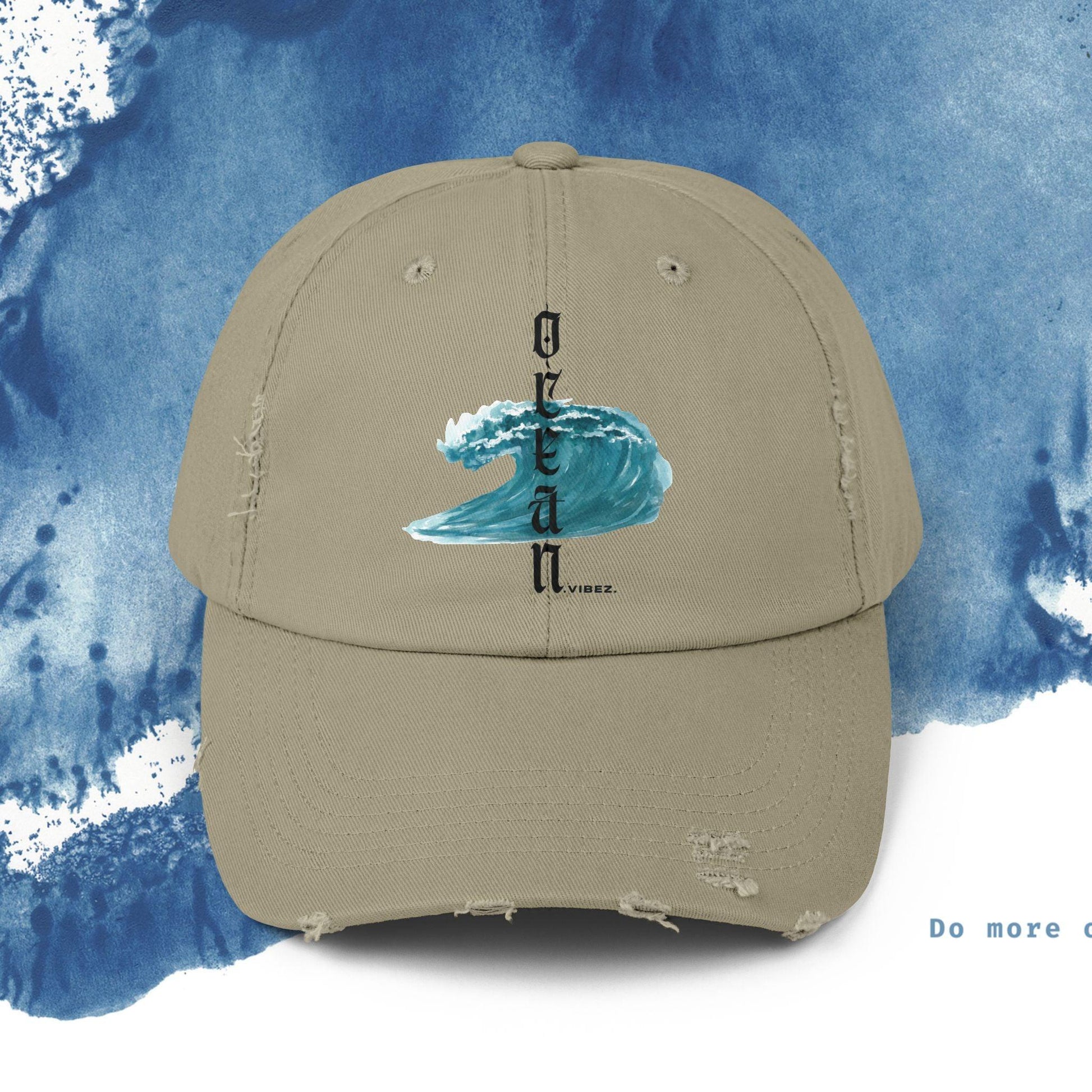 Ocean Vibes Unisex Distressed Cap - Ocean vibez