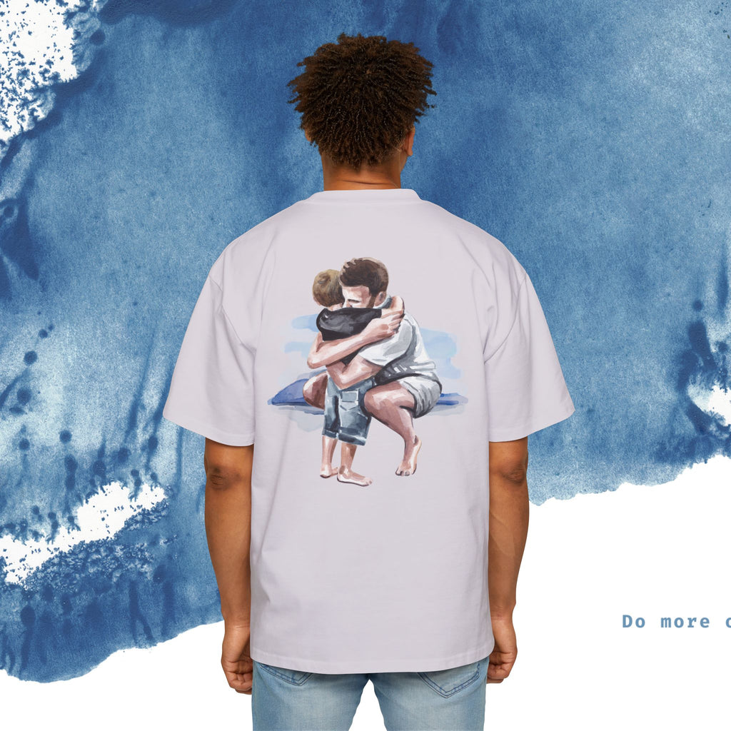 Camiseta Oversized do Dia dos Pais - Momentos de Feliz Dia dos Pais - Ocean vibez