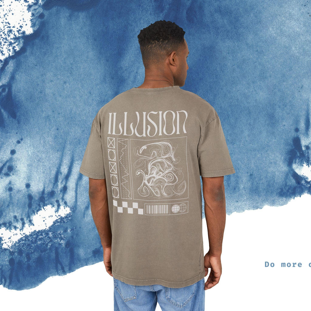 Acid Washed Oversized Tee T-Shirt - Ocean vibez