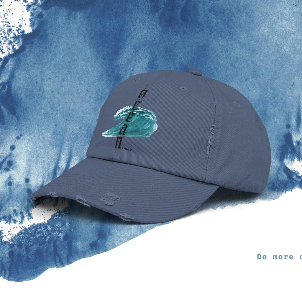 Ocean Vibes Unisex Distressed Cap - Ocean vibez