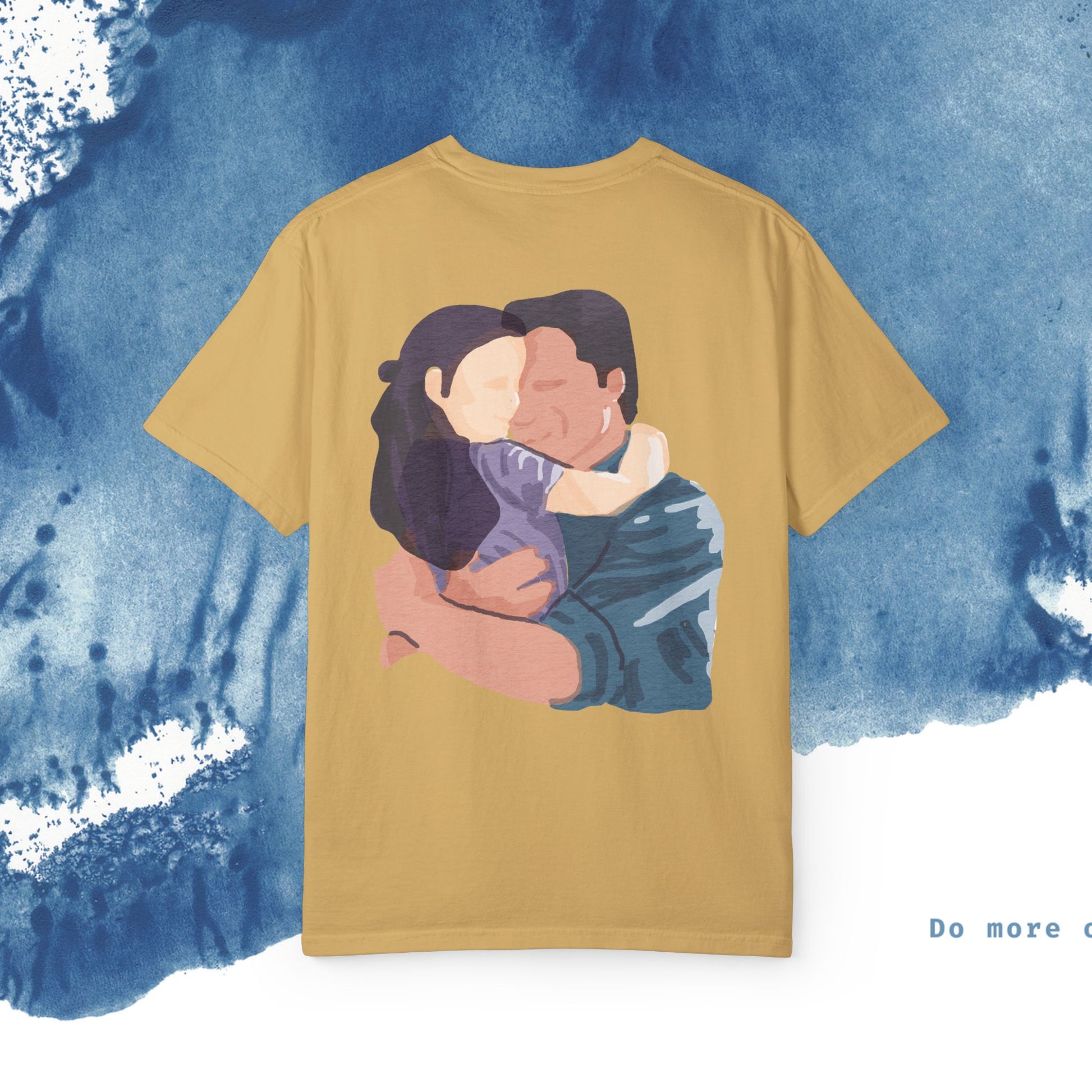 Feliz Dia dos Pais Unisex Garment-Tyed T-Shirt - Comemore o Pai em Grande Estilo - Ocean vibez