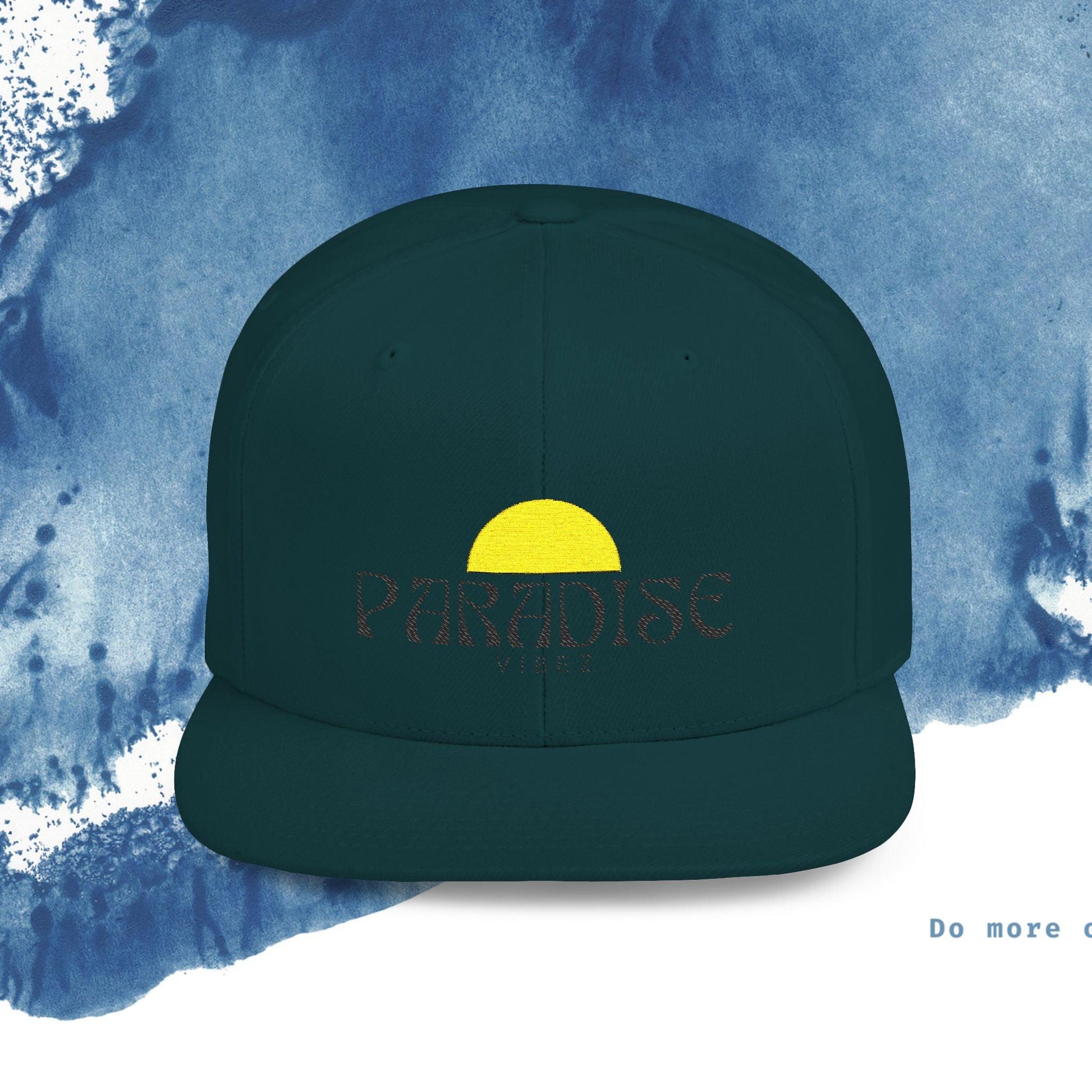 Paradise Vibe Flat Bill Snapback Cap - Trendy Summer Hat - Ocean vibez
