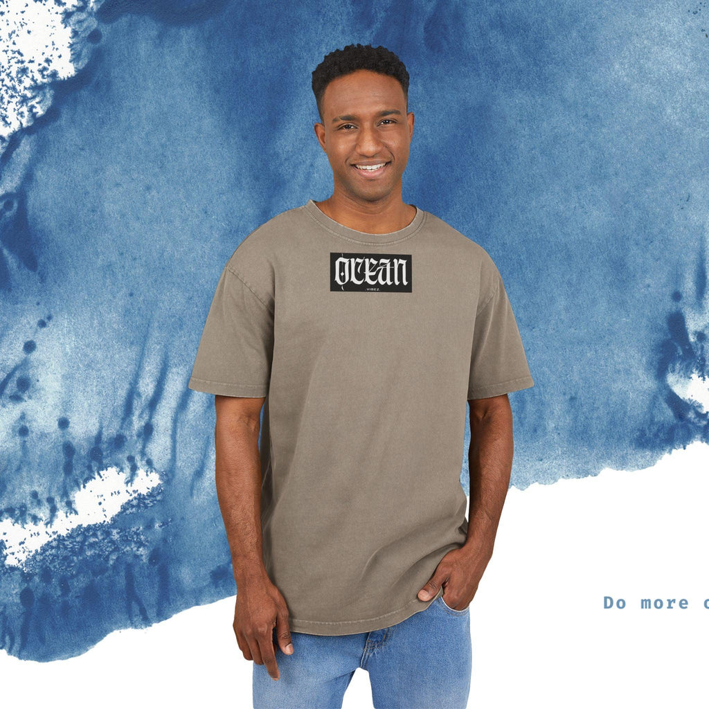 Acid Washed Oversized Tee T-Shirt - Ocean vibez