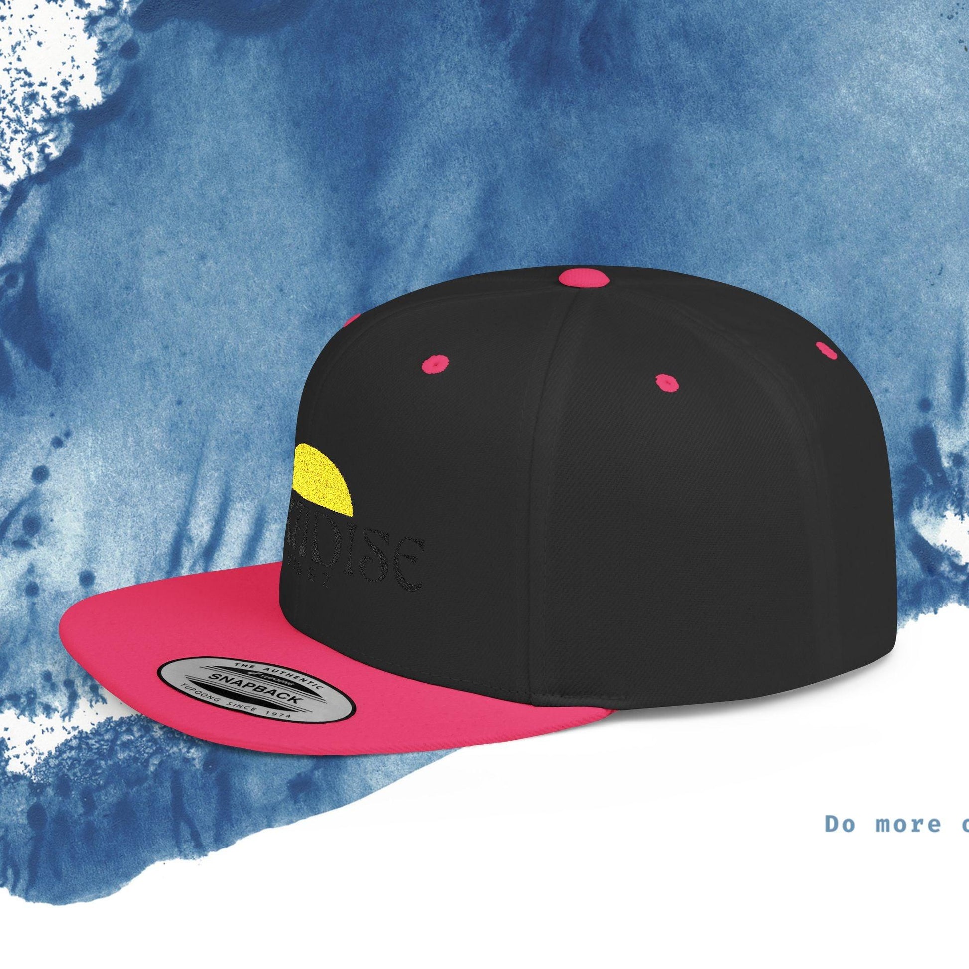 Paradise Vibe Flat Bill Snapback Cap - Trendy Summer Hat - Ocean vibez