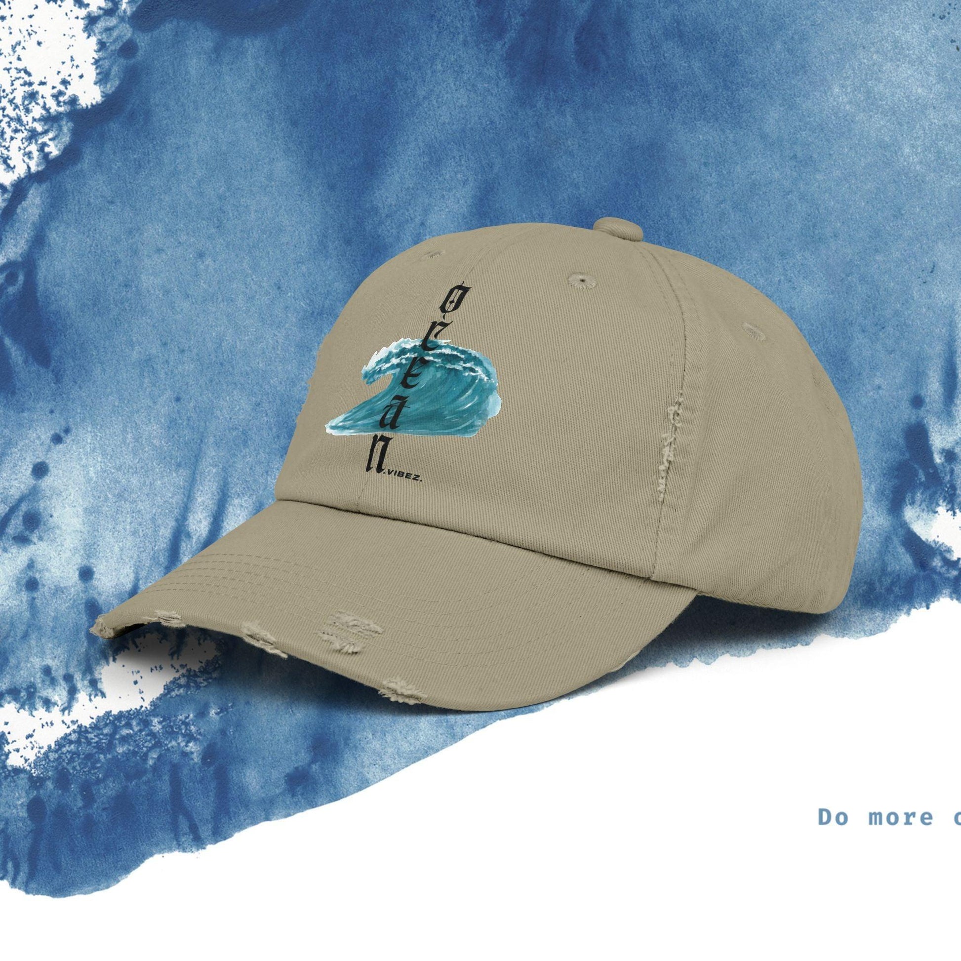 Ocean Vibes Unisex Distressed Cap - Ocean vibez