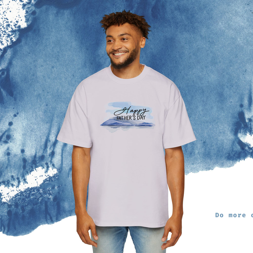 Camiseta Oversized do Dia dos Pais - Momentos de Feliz Dia dos Pais - Ocean vibez