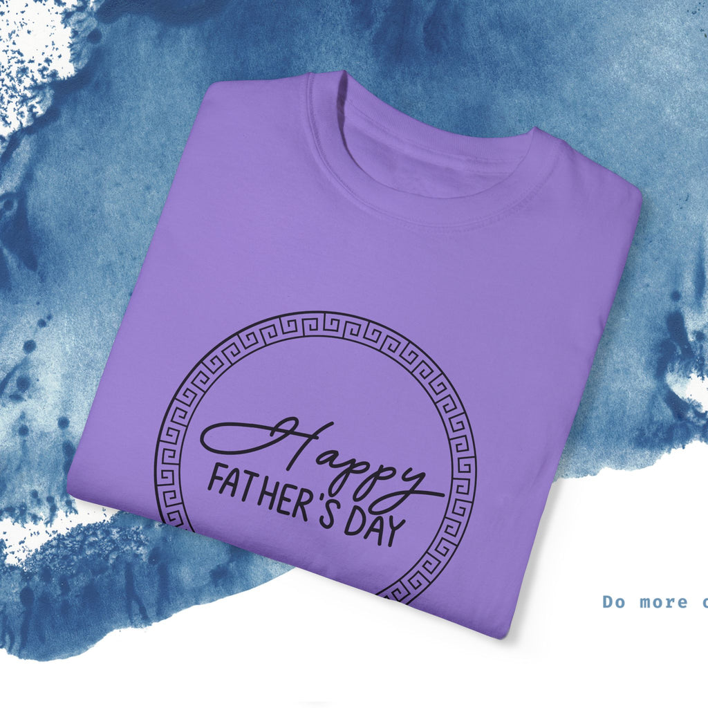 Feliz Dia dos Pais Unisex Garment-Tyed T-Shirt - Comemore o Pai em Grande Estilo - Ocean vibez