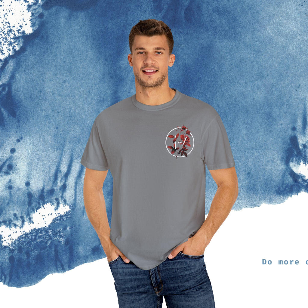 T-Shirt with Bold Floral Design - Ocean vibez