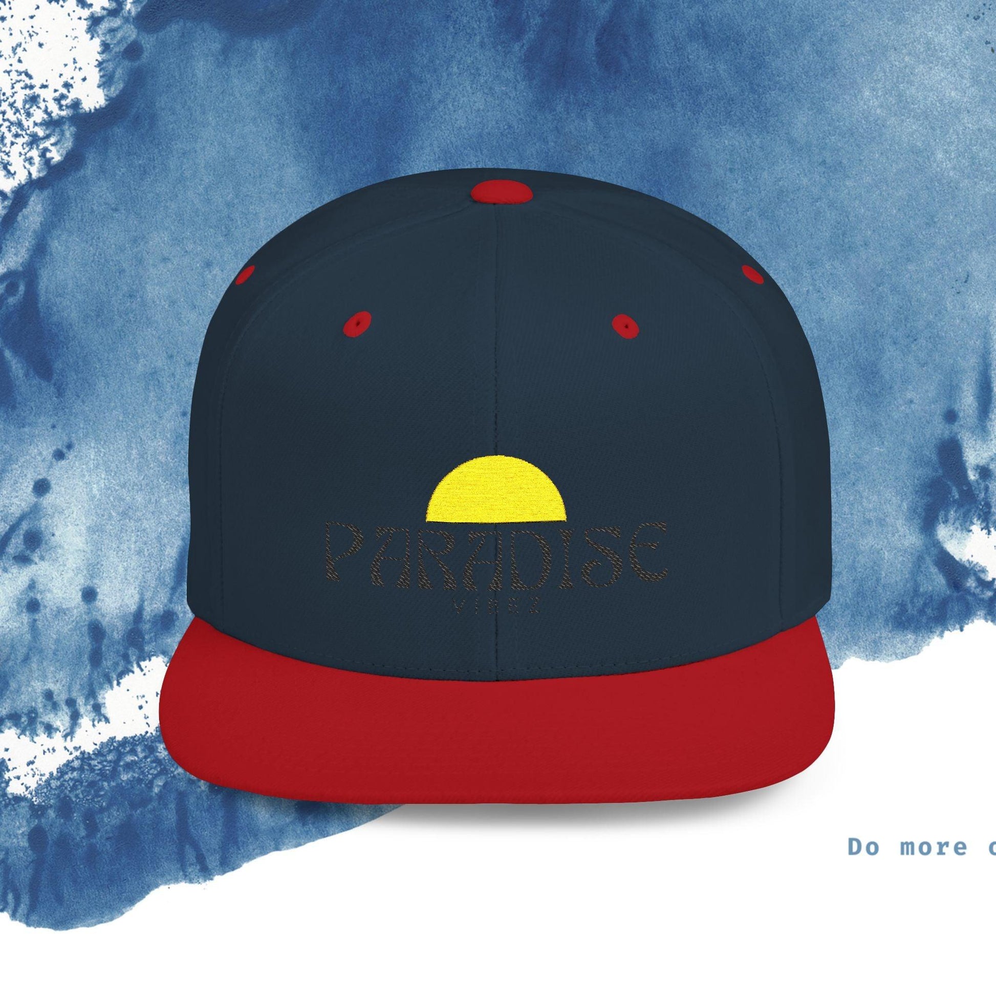 Paradise Vibe Flat Bill Snapback Cap - Trendy Summer Hat - Ocean vibez