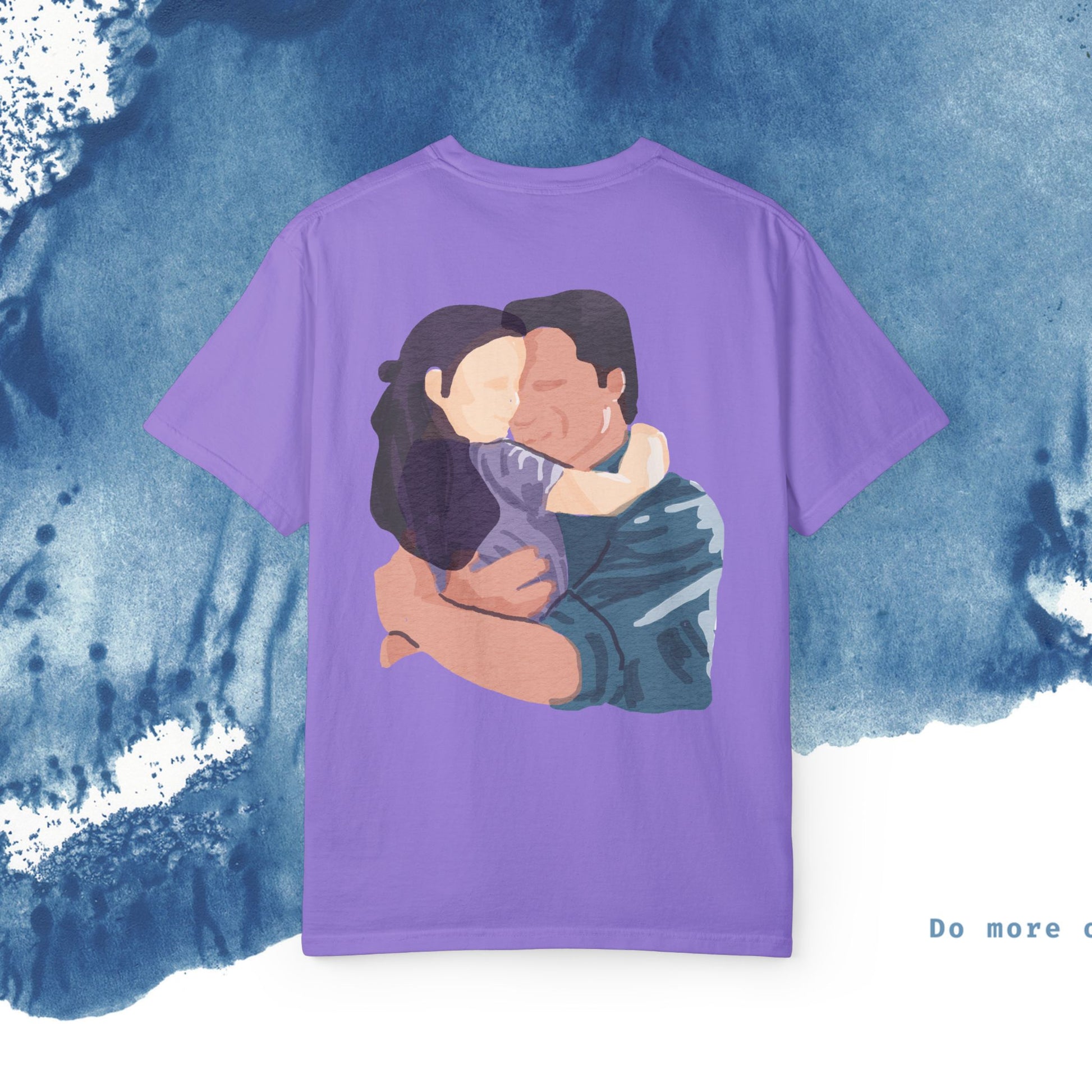 Feliz Dia dos Pais Unisex Garment-Tyed T-Shirt - Comemore o Pai em Grande Estilo - Ocean vibez