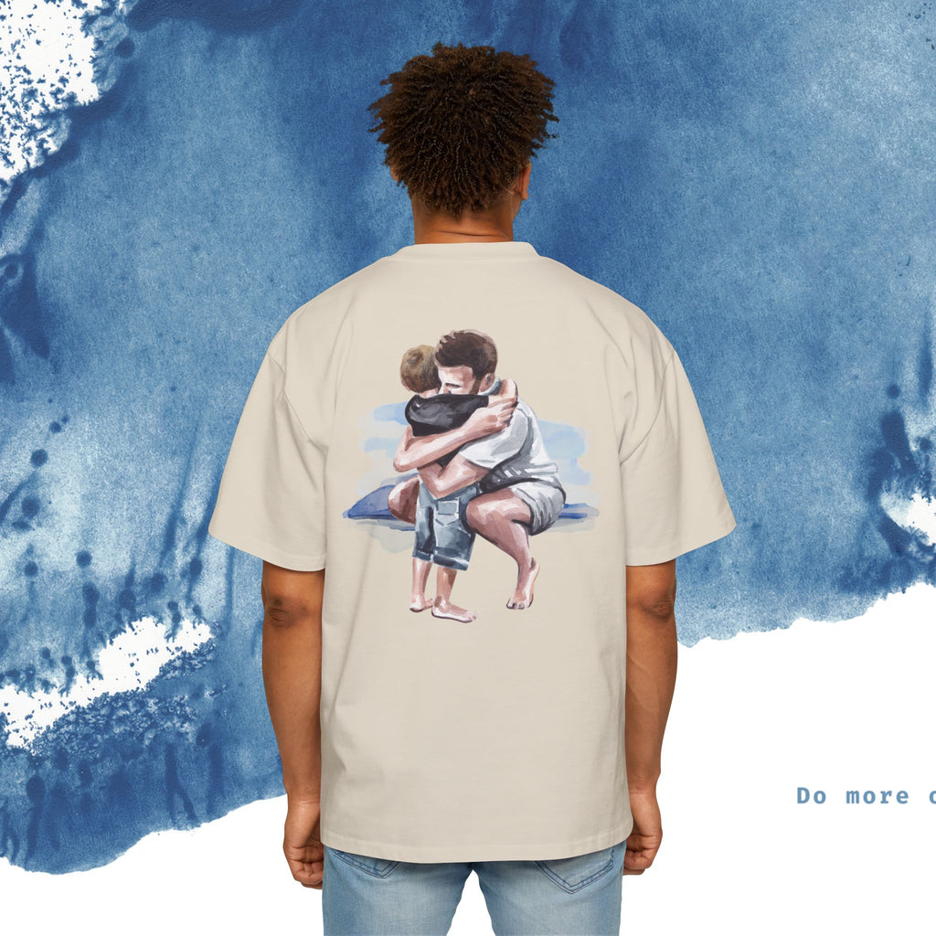 Camiseta Oversized do Dia dos Pais - Momentos de Feliz Dia dos Pais - Ocean vibez
