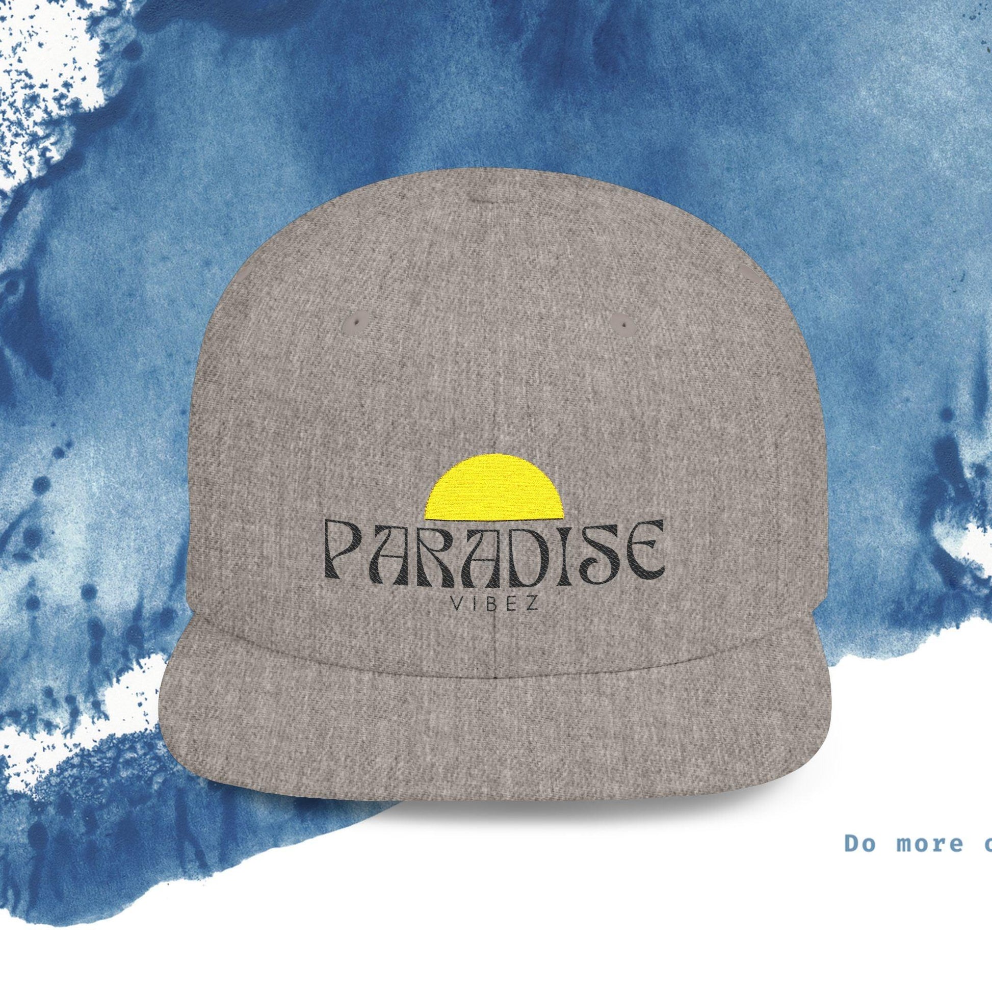 Paradise Vibe Flat Bill Snapback Cap - Trendy Summer Hat - Ocean vibez