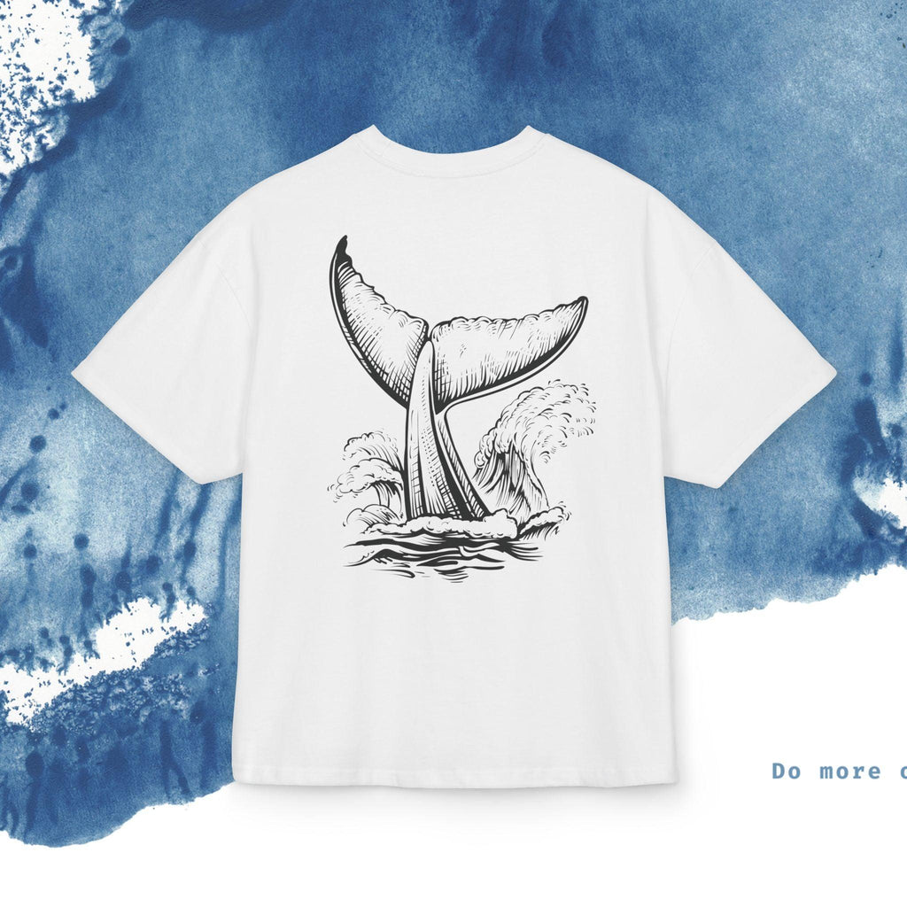 Paradise Vibe Unisex Heavy Cotton Tee - Summer Style with Whale Tail Design - Ocean vibez