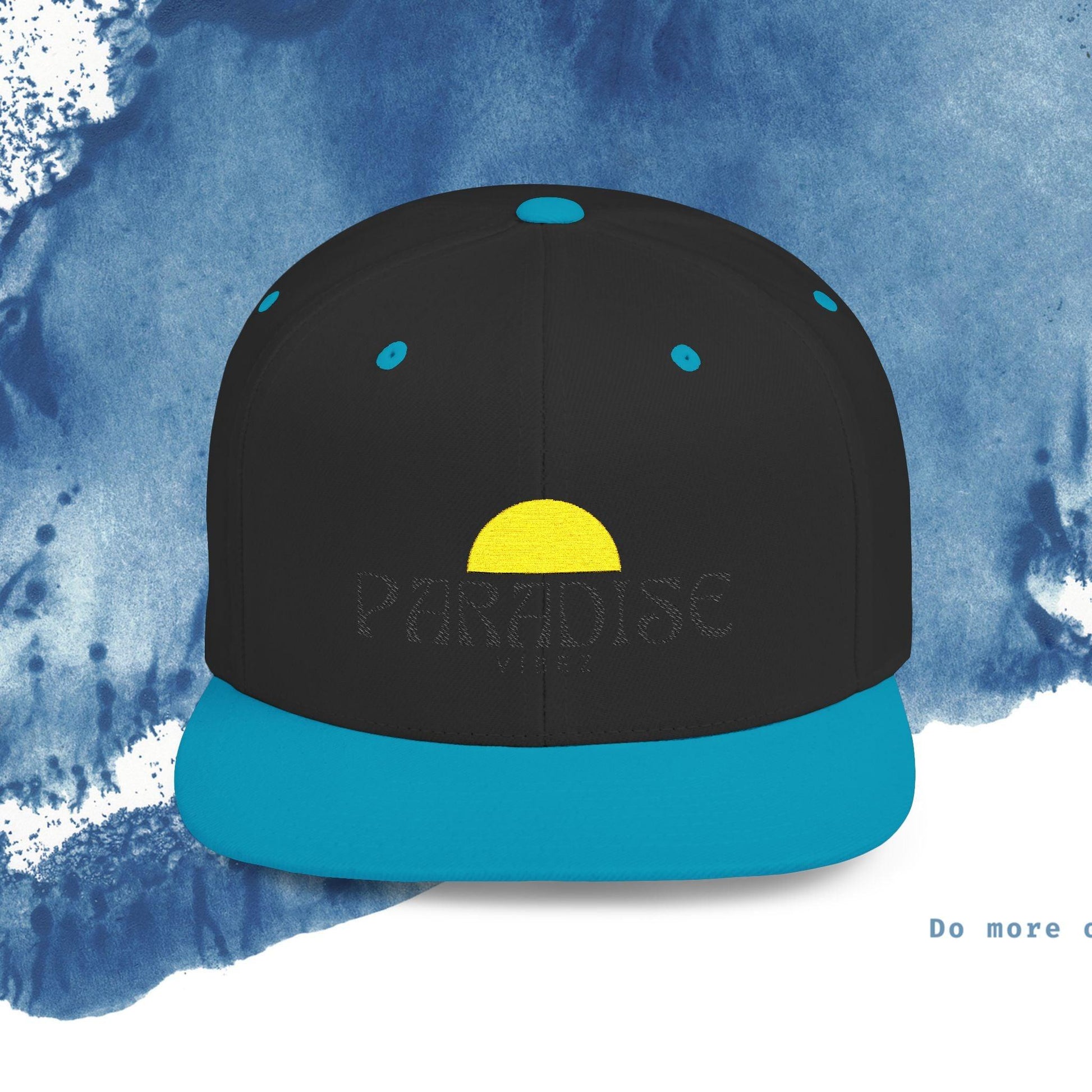 Paradise Vibe Flat Bill Snapback Cap - Trendy Summer Hat - Ocean vibez