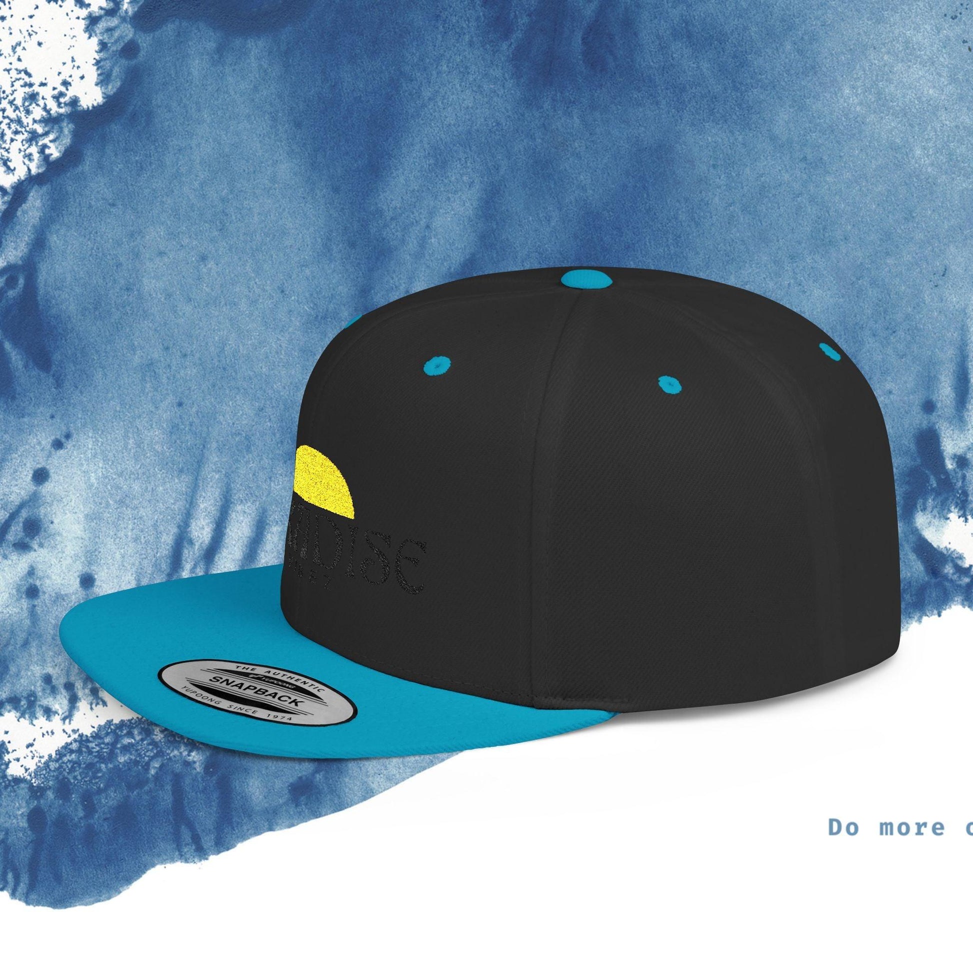 Paradise Vibe Flat Bill Snapback Cap - Trendy Summer Hat - Ocean vibez