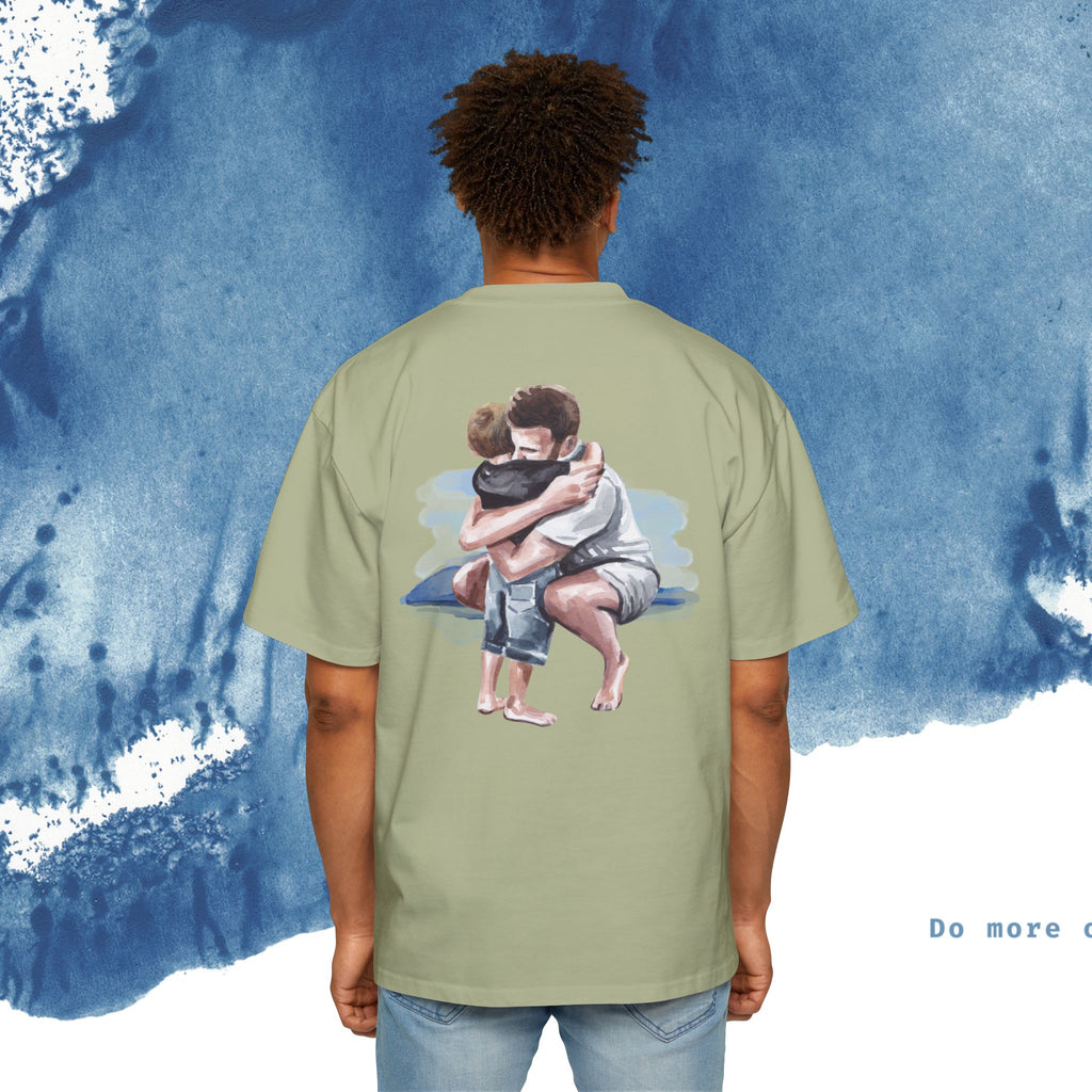 Camiseta Oversized do Dia dos Pais - Momentos de Feliz Dia dos Pais - Ocean vibez