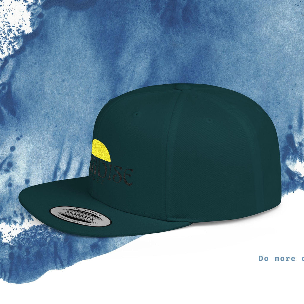 Paradise Vibe Flat Bill Snapback Cap - Trendy Summer Hat - Ocean vibez