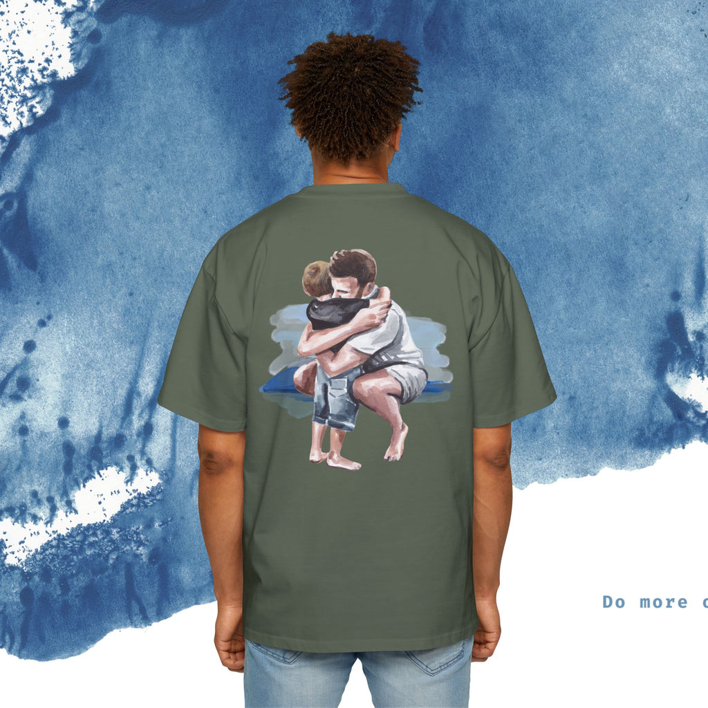 Camiseta Oversized do Dia dos Pais - Momentos de Feliz Dia dos Pais - Ocean vibez