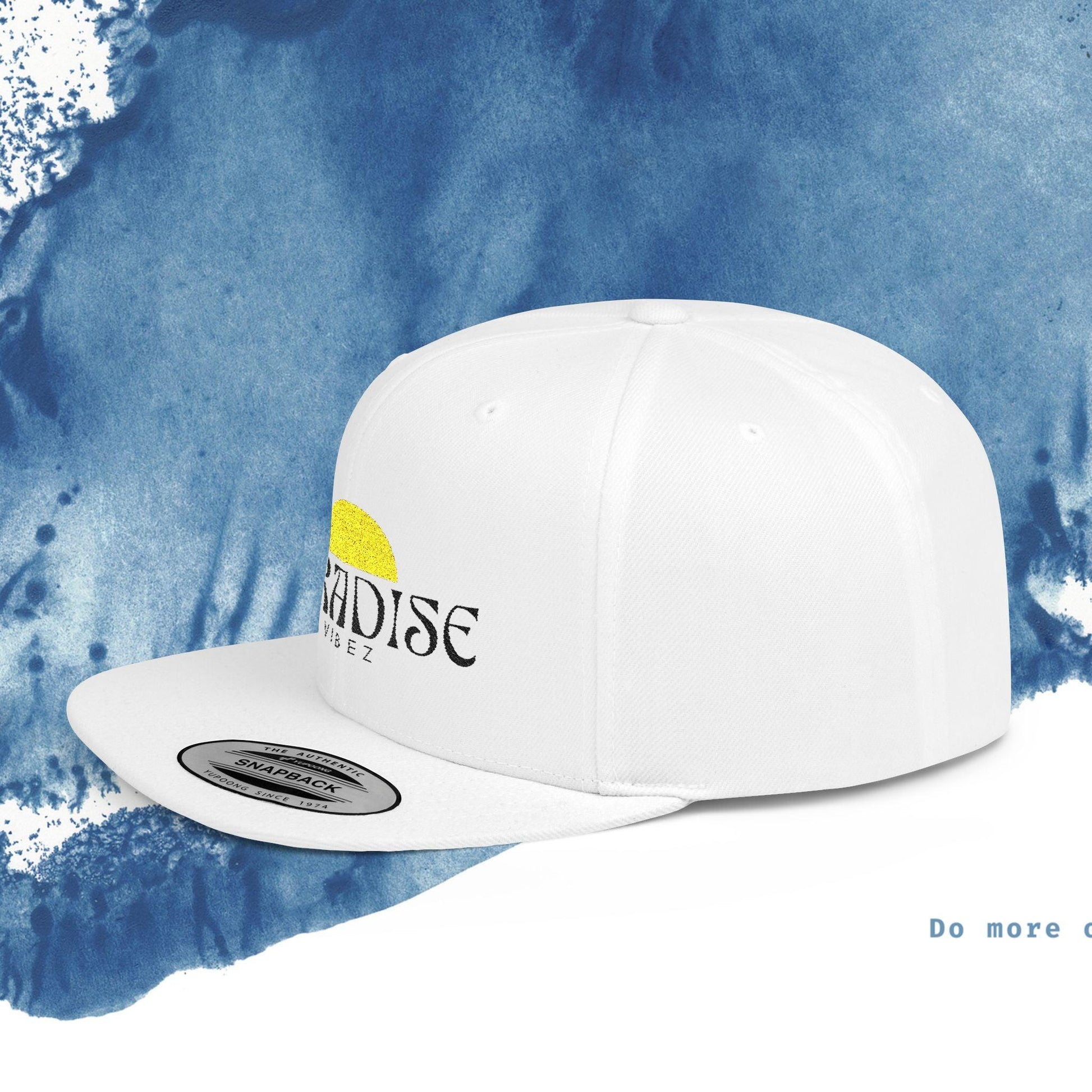 Paradise Vibe Flat Bill Snapback Cap - Trendy Summer Hat - Ocean vibez