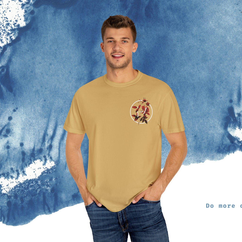 T-Shirt with Bold Floral Design - Ocean vibez