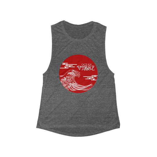 Ocean Waves Women's Flow Tank - Beach Vibes