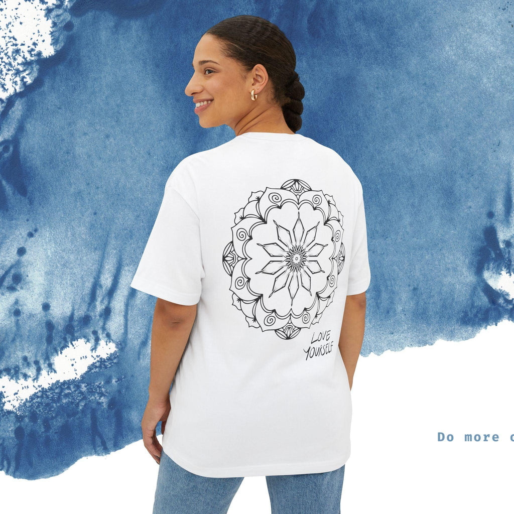 Unisex Oversized T-shirt Boxy Tee - 'Vibes' - Ocean vibez