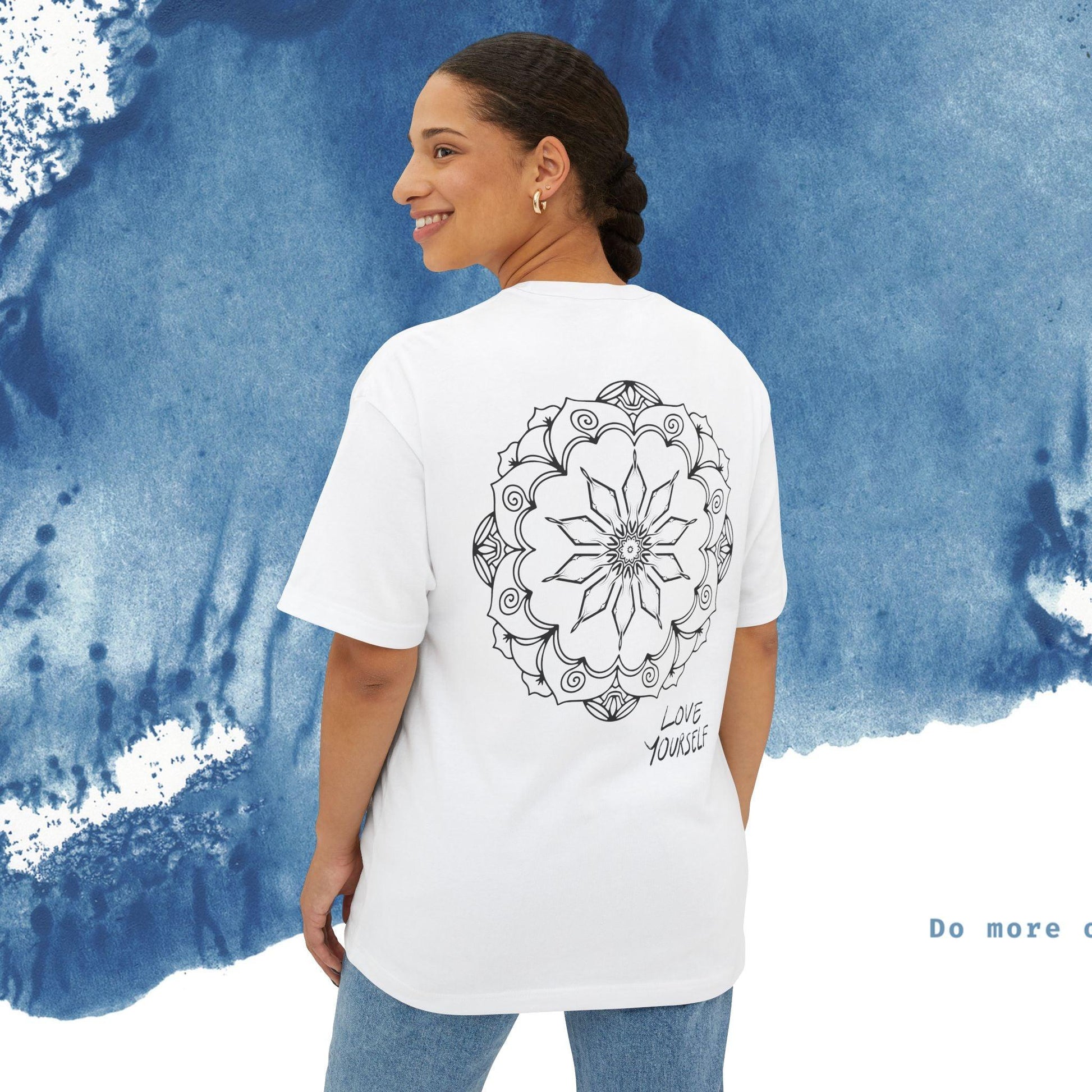 Unisex Oversized T-shirt Boxy Tee - 'Vibes' - Ocean vibez