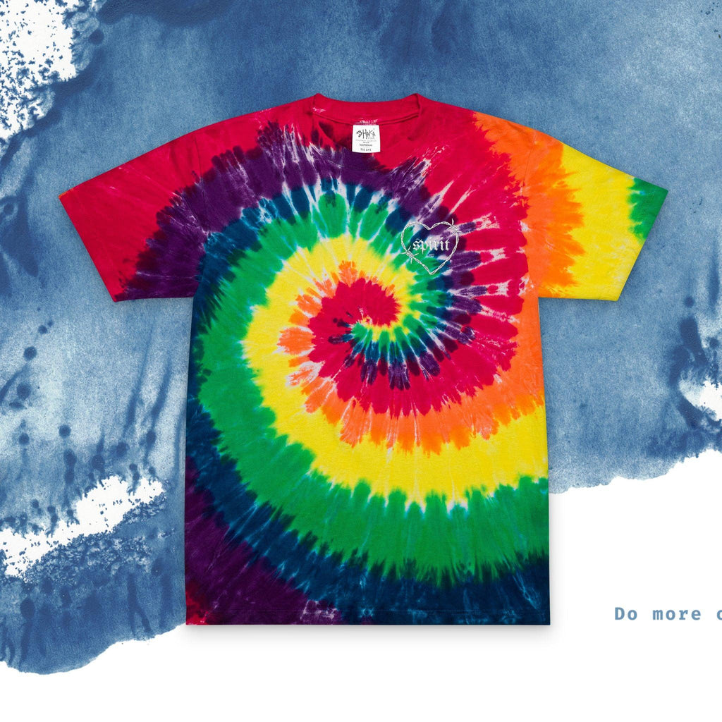 Oversized Tie-Dye T-Shirt bordada - Ocean vibez