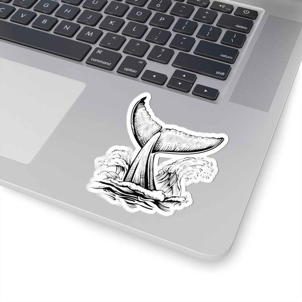 Whale Tail Kiss-Cut Stickers – Ocean Inspired Decor for Laptop & More - Ocean vibez