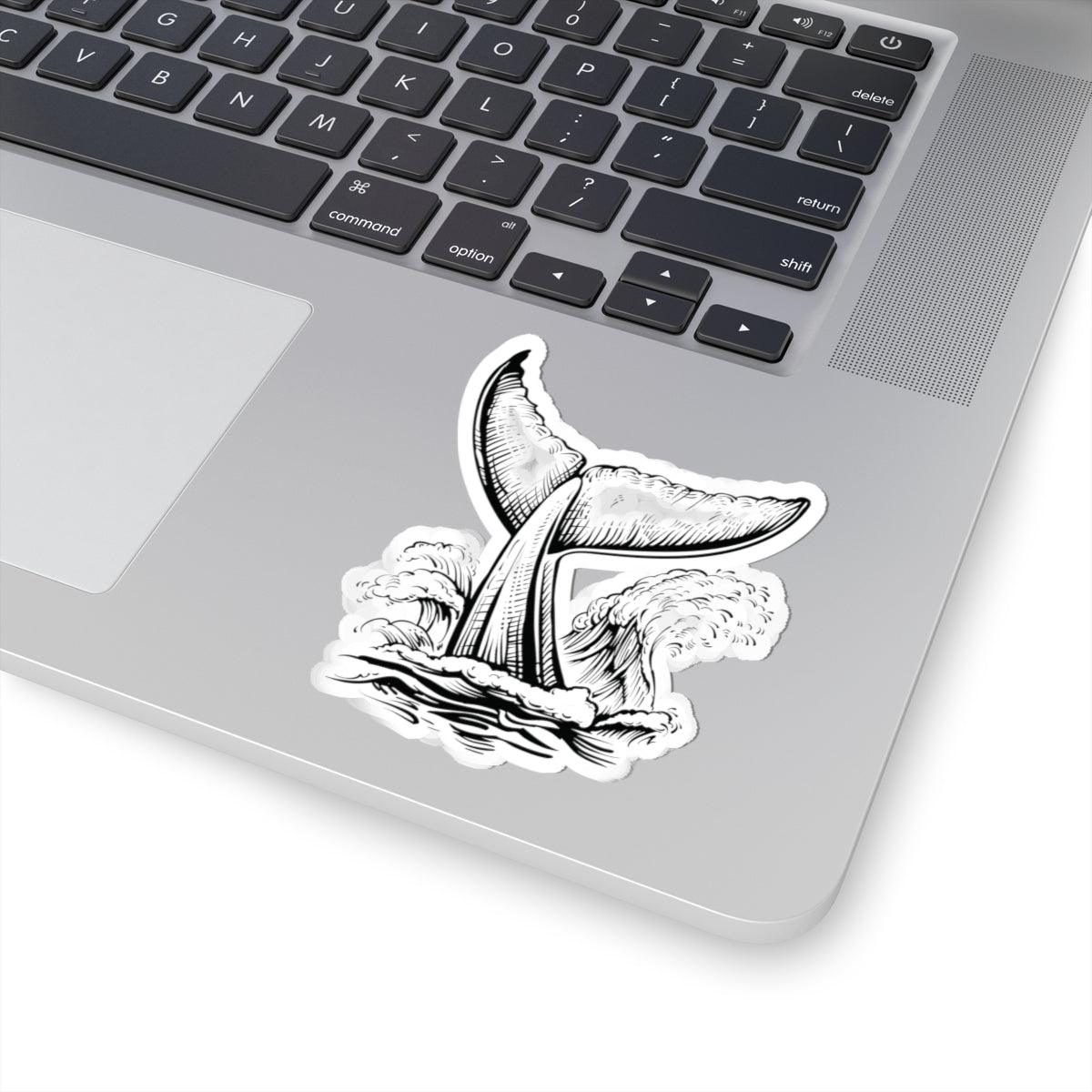 Whale Tail Kiss-Cut Stickers – Ocean Inspired Decor for Laptop & More - Ocean vibez