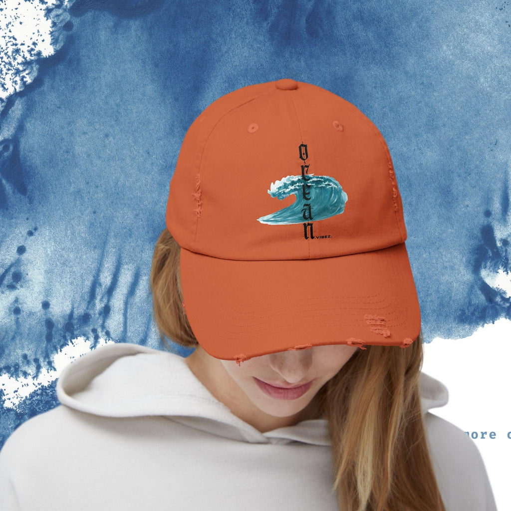 Ocean Vibes Unisex Distressed Cap - Ocean vibez