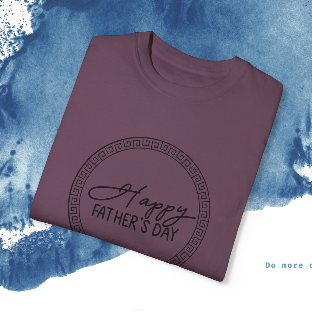 Feliz Dia dos Pais Unisex Garment-Tyed T-Shirt - Comemore o Pai em Grande Estilo - Ocean vibez