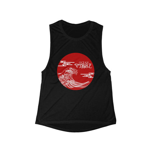 Ocean Waves Women's Flow Tank - Beach Vibes