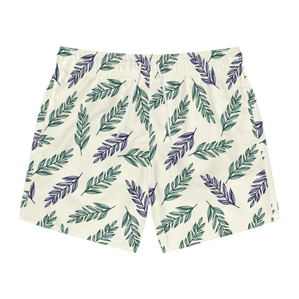 Tropical Leaf Swim Trunks - Stylish Beachwear for Summer Adventures - Ocean vibez