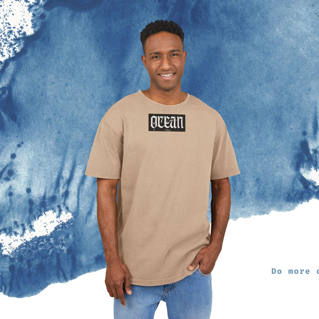 Acid Washed Oversized Tee T-Shirt - Ocean vibez
