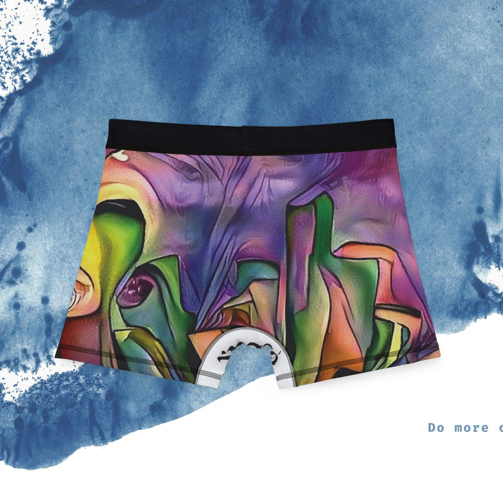 Vibrant Art Men’s Boxers with Unique Abstract Design - Ocean vibez