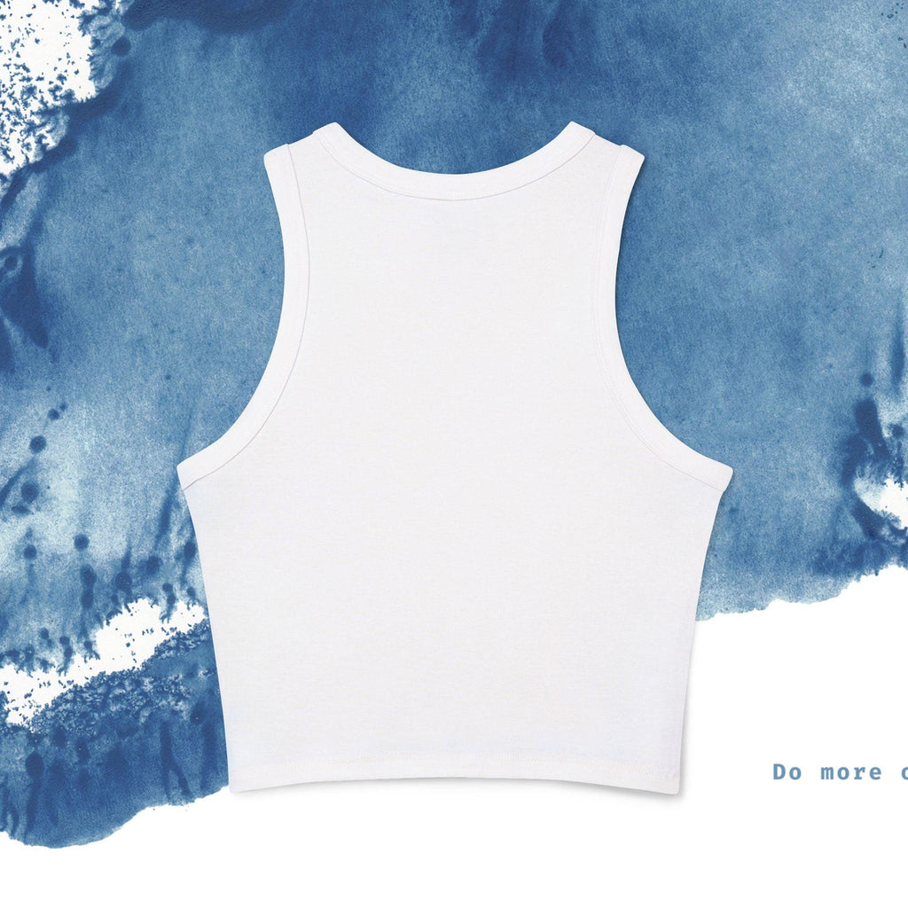 Women's Micro Rib Racer Tank Top - Ocean vibez
