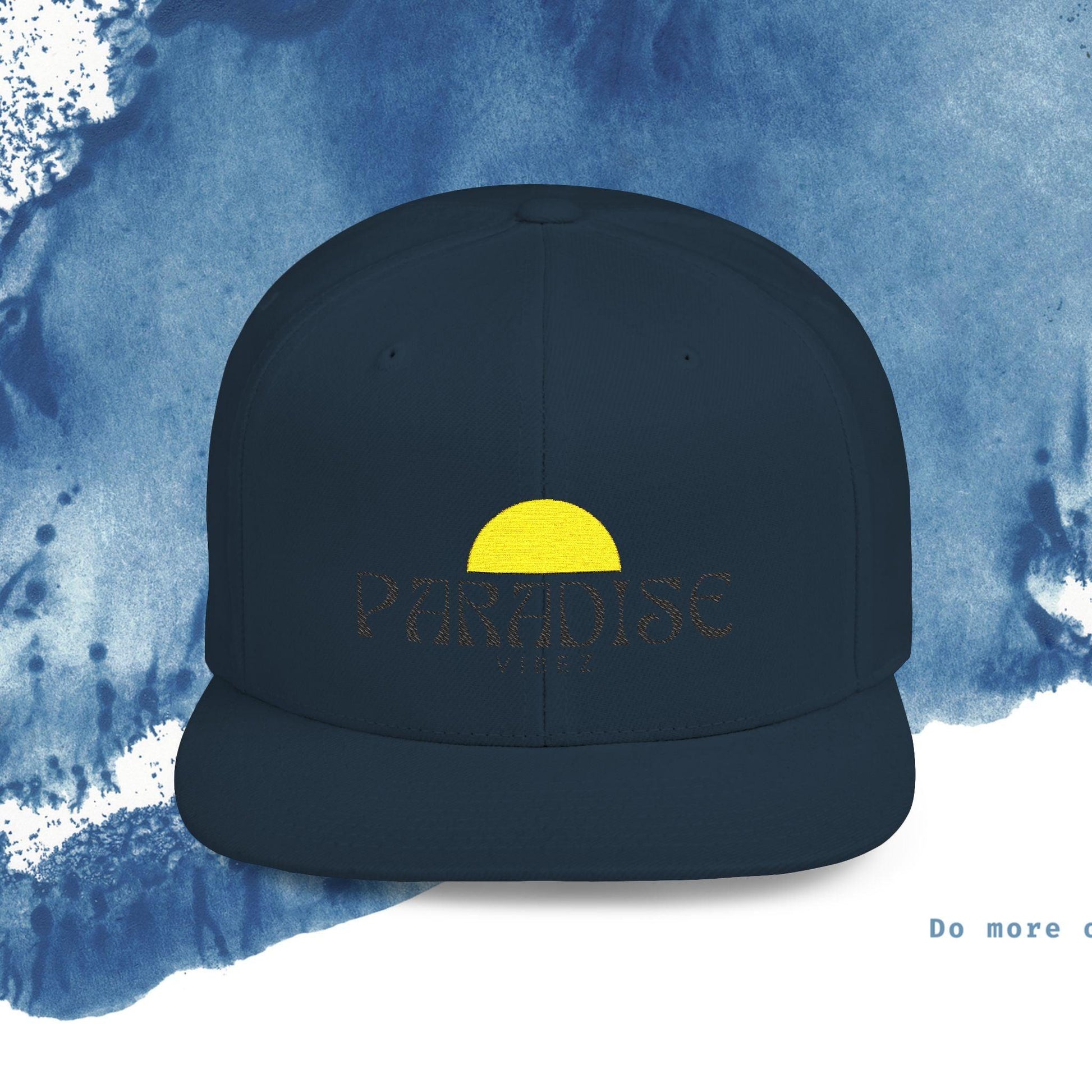 Paradise Vibe Flat Bill Snapback Cap - Trendy Summer Hat - Ocean vibez