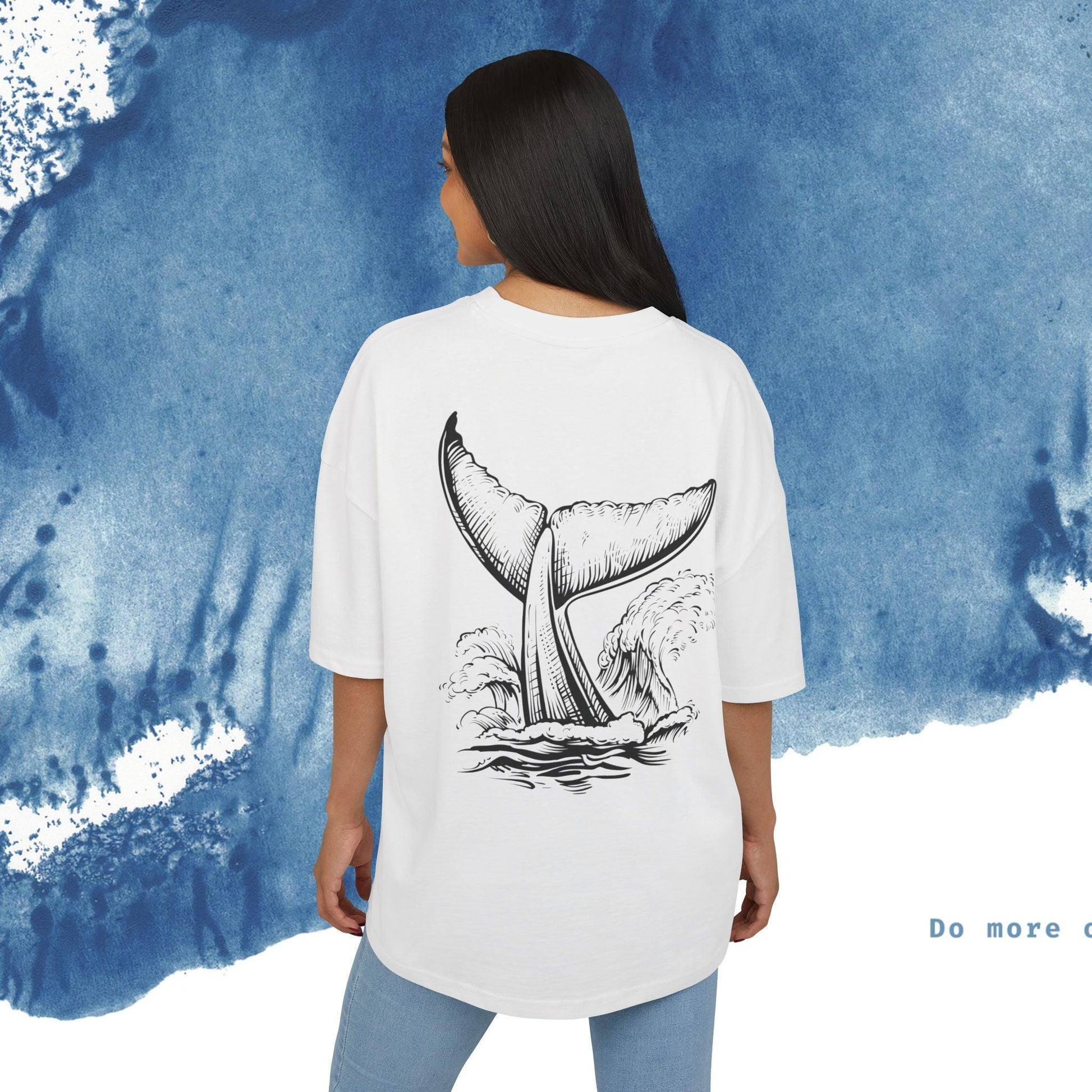 Paradise Vibe Unisex Heavy Cotton Tee - Summer Style with Whale Tail Design - Ocean vibez