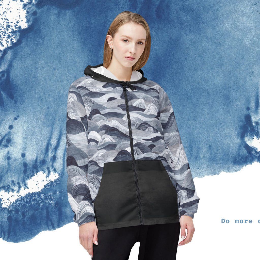 Jaqueta corta-vento Ocean Waves - Agasalho elegante à prova d'água