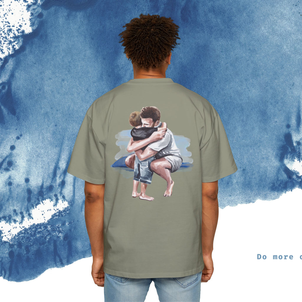 Camiseta Oversized do Dia dos Pais - Momentos de Feliz Dia dos Pais - Ocean vibez