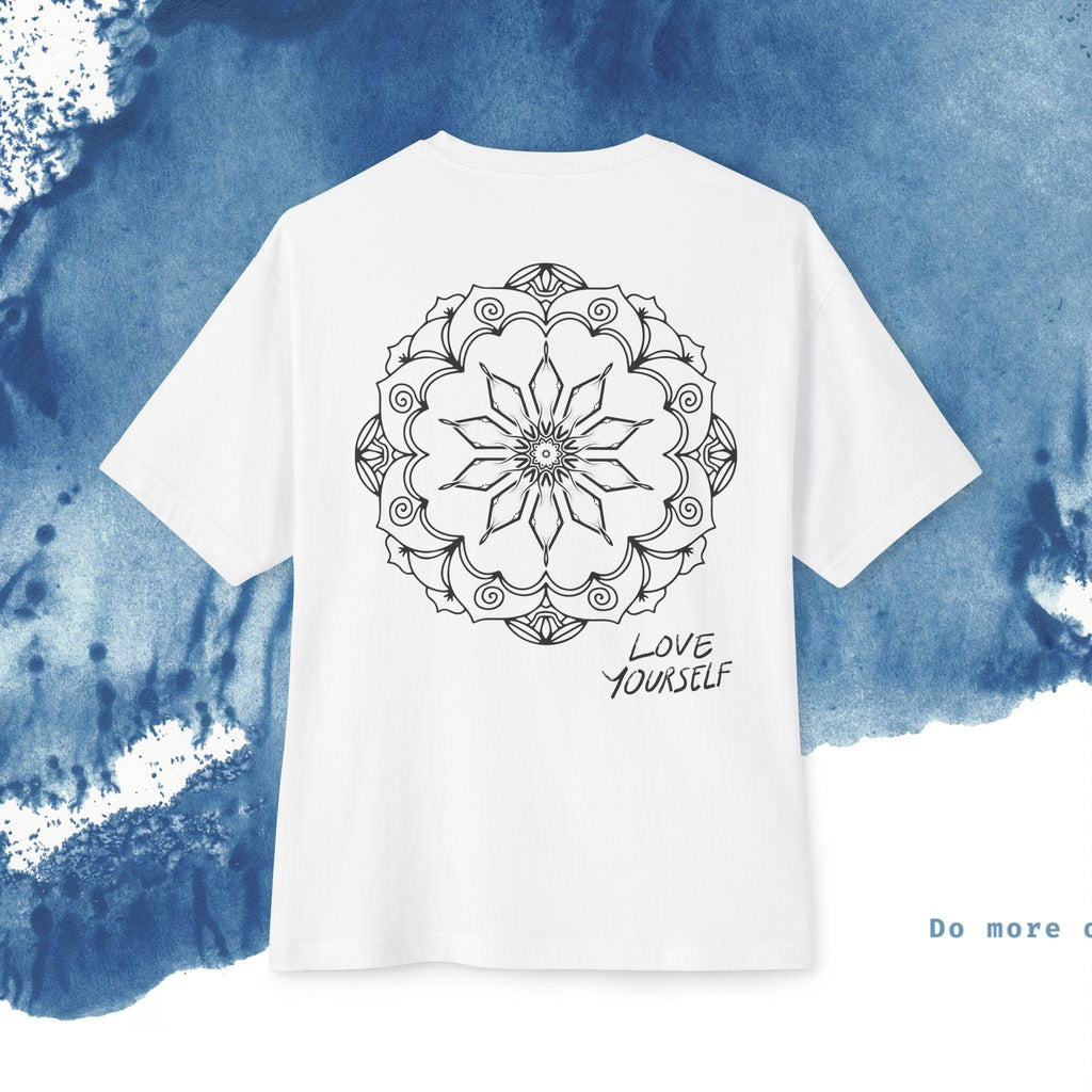 Unisex Oversized T-shirt Boxy Tee - 'Vibes' - Ocean vibez