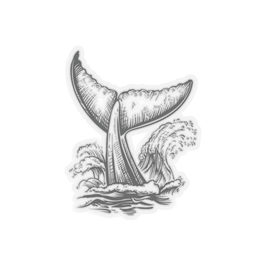 Whale Tail Kiss-Cut Stickers – Ocean Inspired Decor for Laptop & More - Ocean vibez