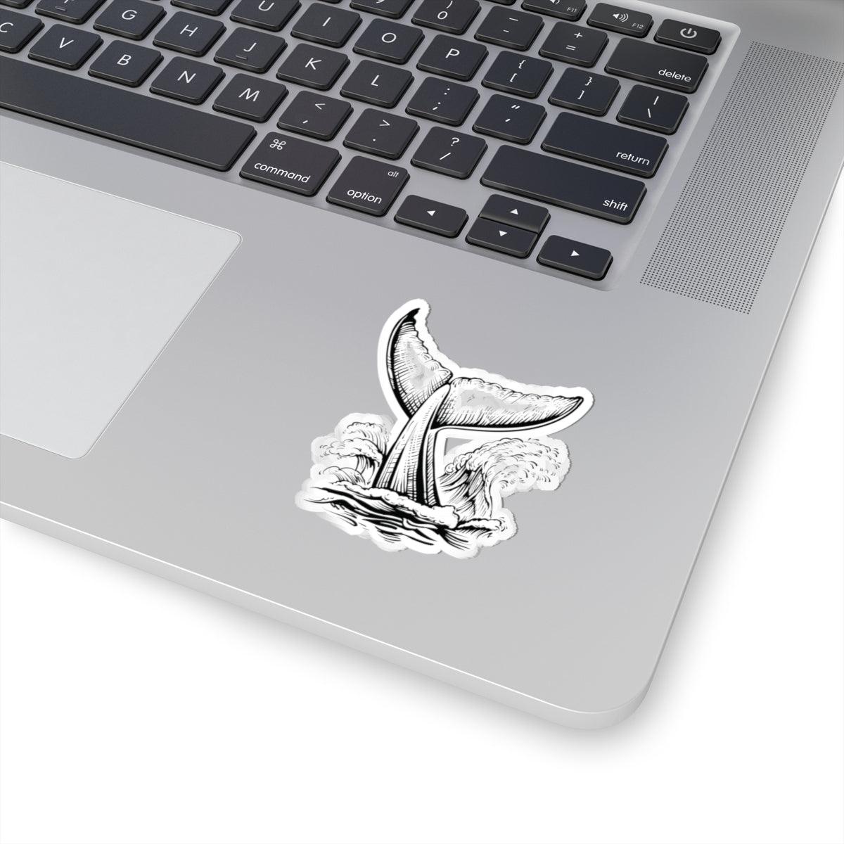Whale Tail Kiss-Cut Stickers – Ocean Inspired Decor for Laptop & More - Ocean vibez
