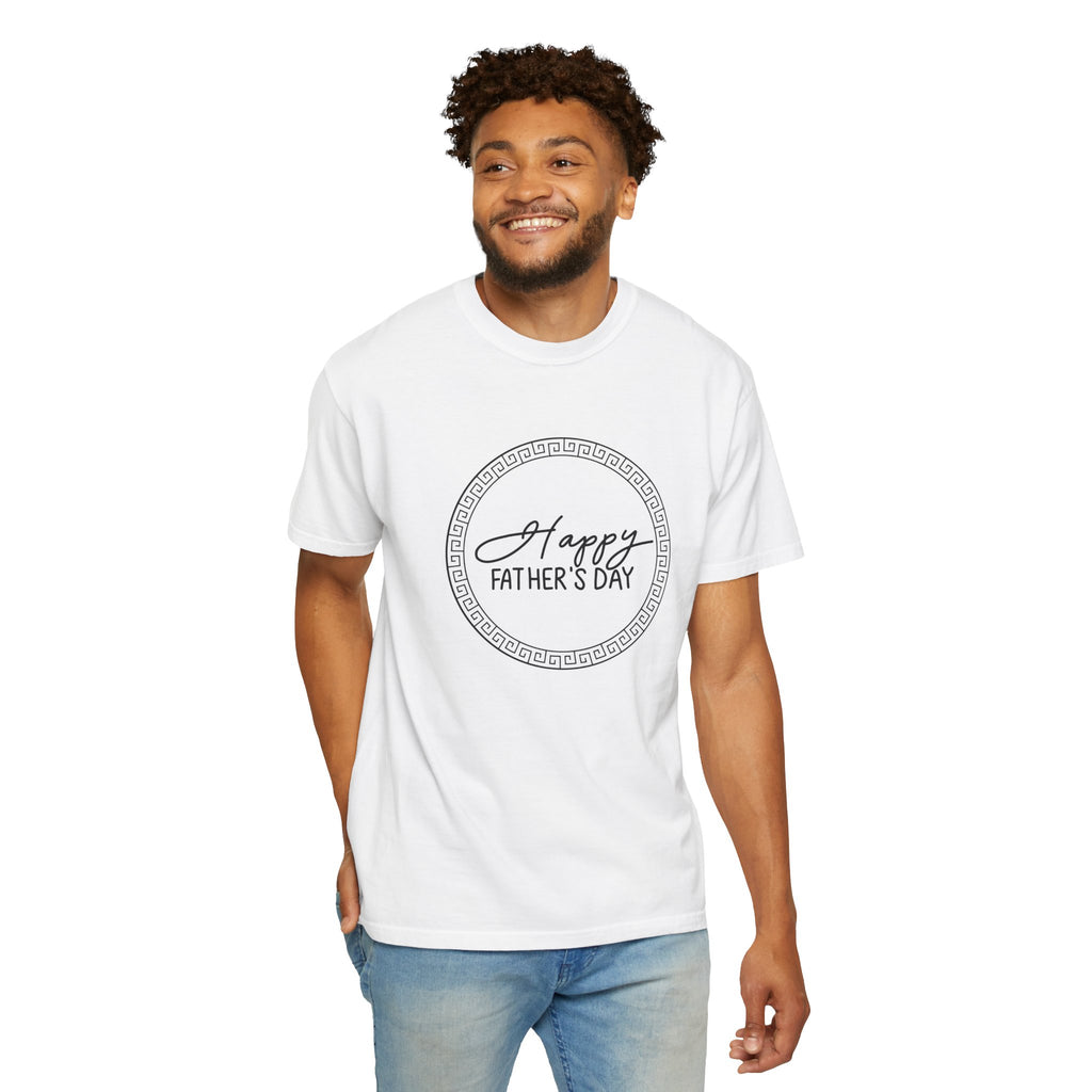 Feliz Dia dos Pais Unisex Garment-Tyed T-Shirt - Comemore o Pai em Grande Estilo - Ocean vibez