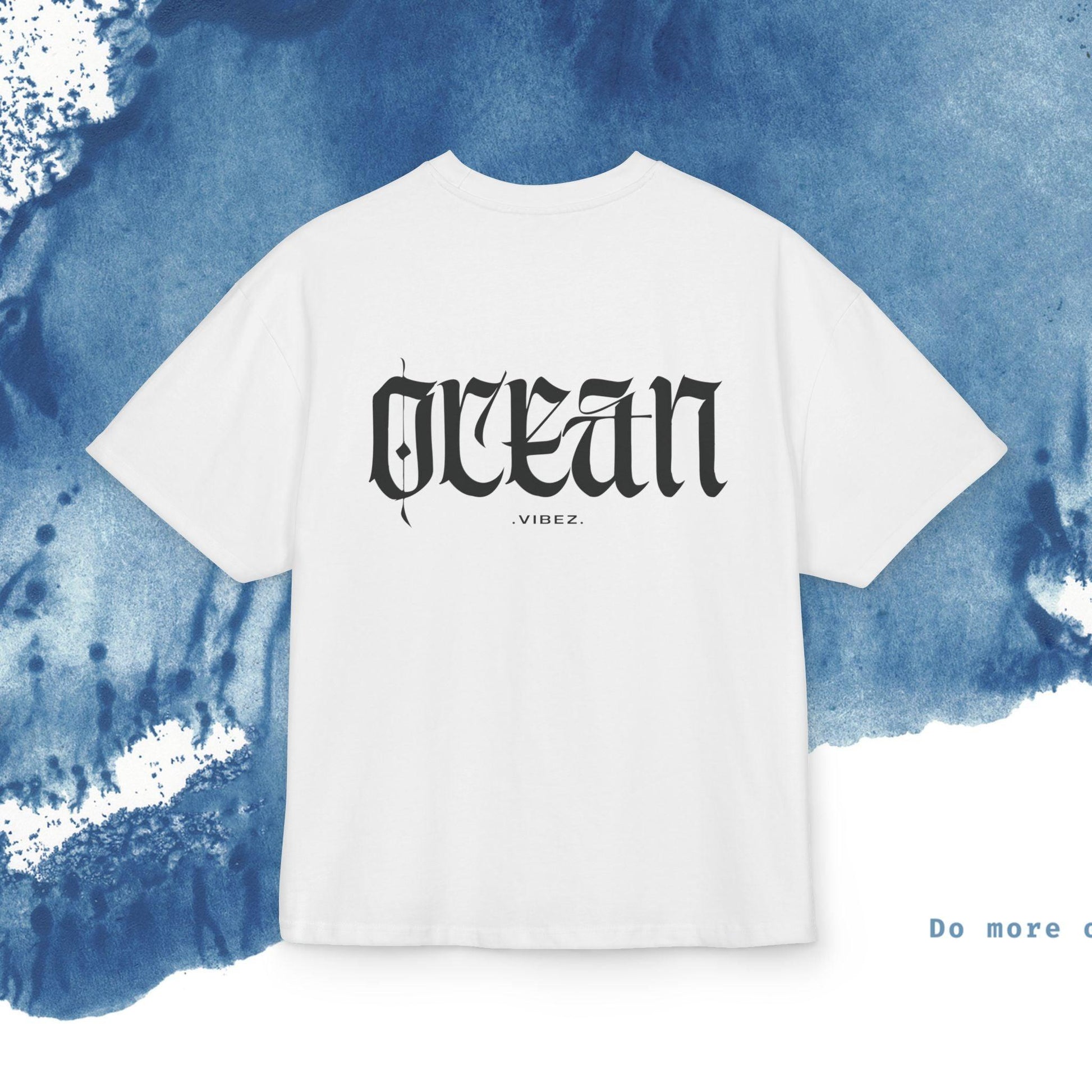 Ocean Vibes Unisex Box Tee - Wave Graphic T-Shirt - Ocean vibez