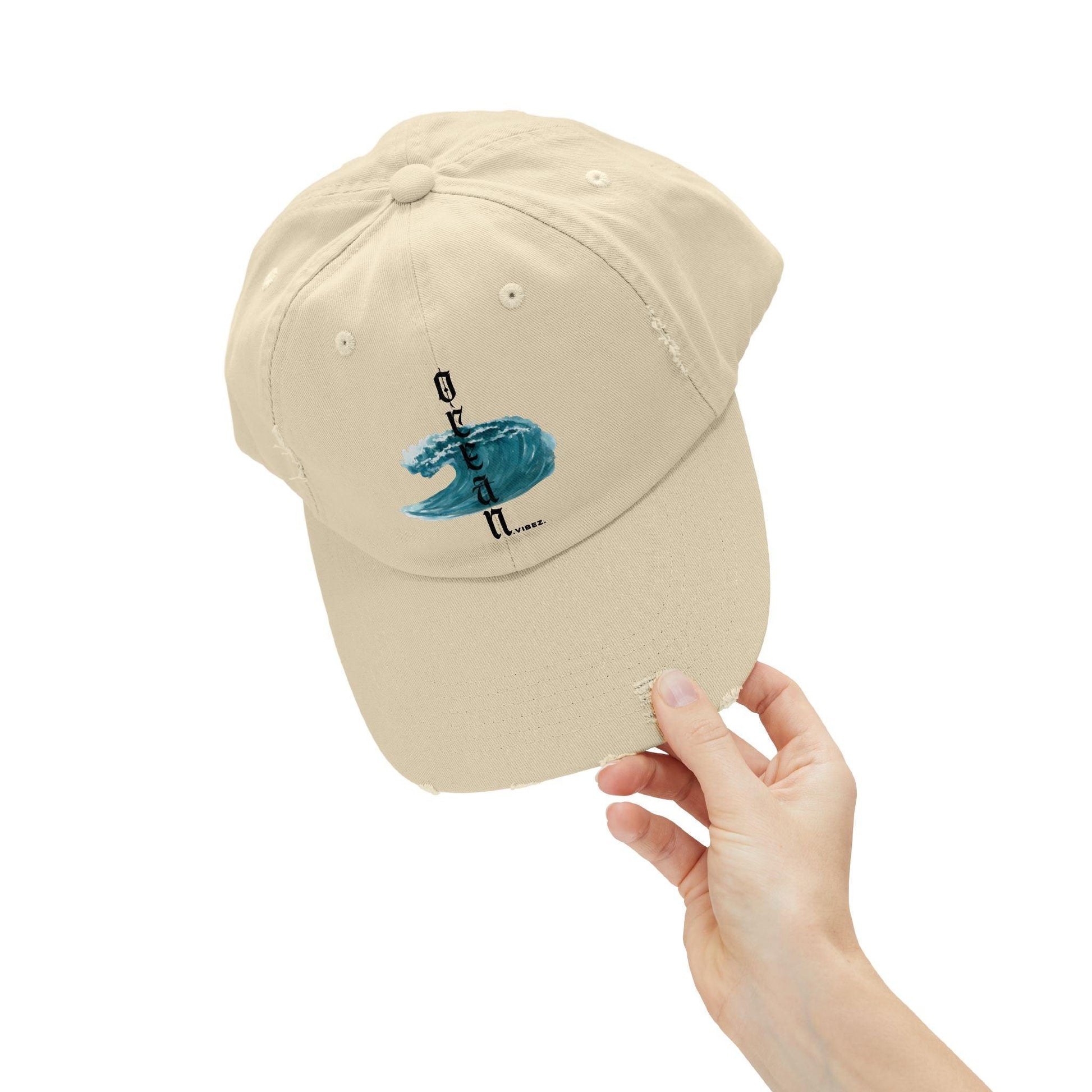Ocean Vibes Unisex Distressed Cap - Ocean vibez