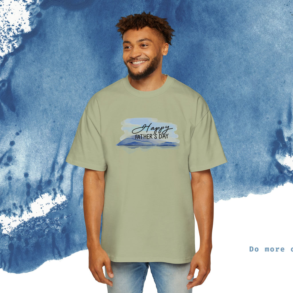 Camiseta Oversized do Dia dos Pais - Momentos de Feliz Dia dos Pais - Ocean vibez